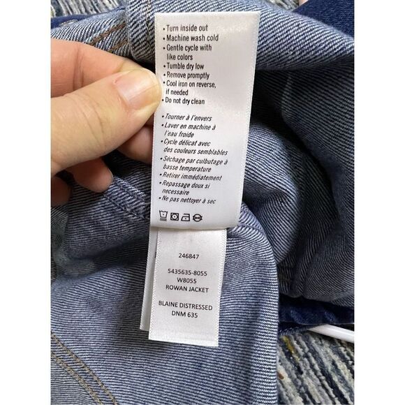 Paige Rowan Distressed Denim Jacket size XS - Picture 8 of 11